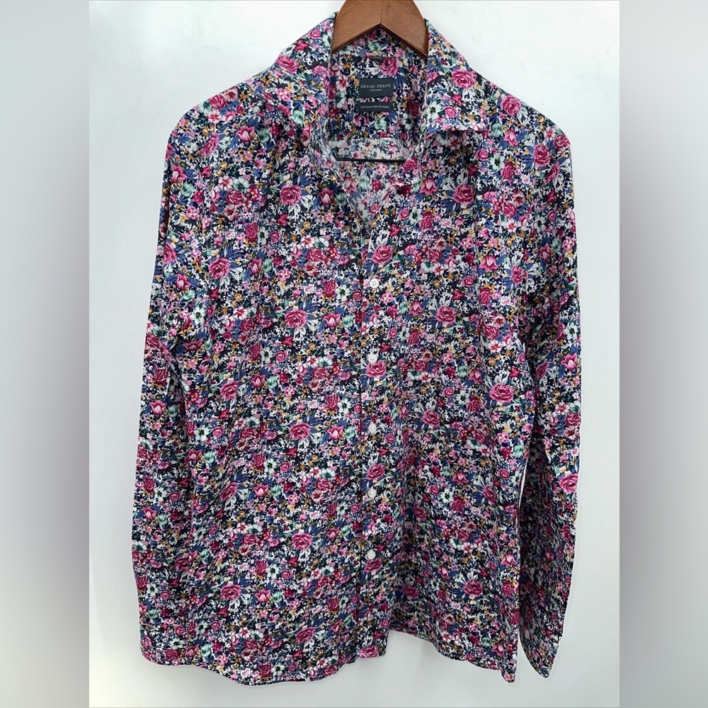 Grand Frank slim fit floral button down Size 16.5 41/42